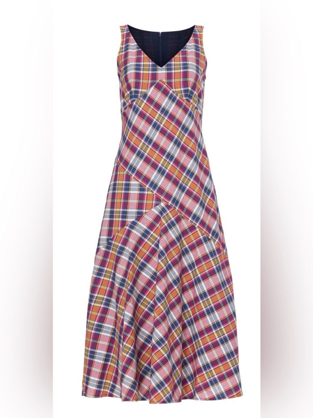 Ralph Lauren Plaid Sleeveless Midi Dress